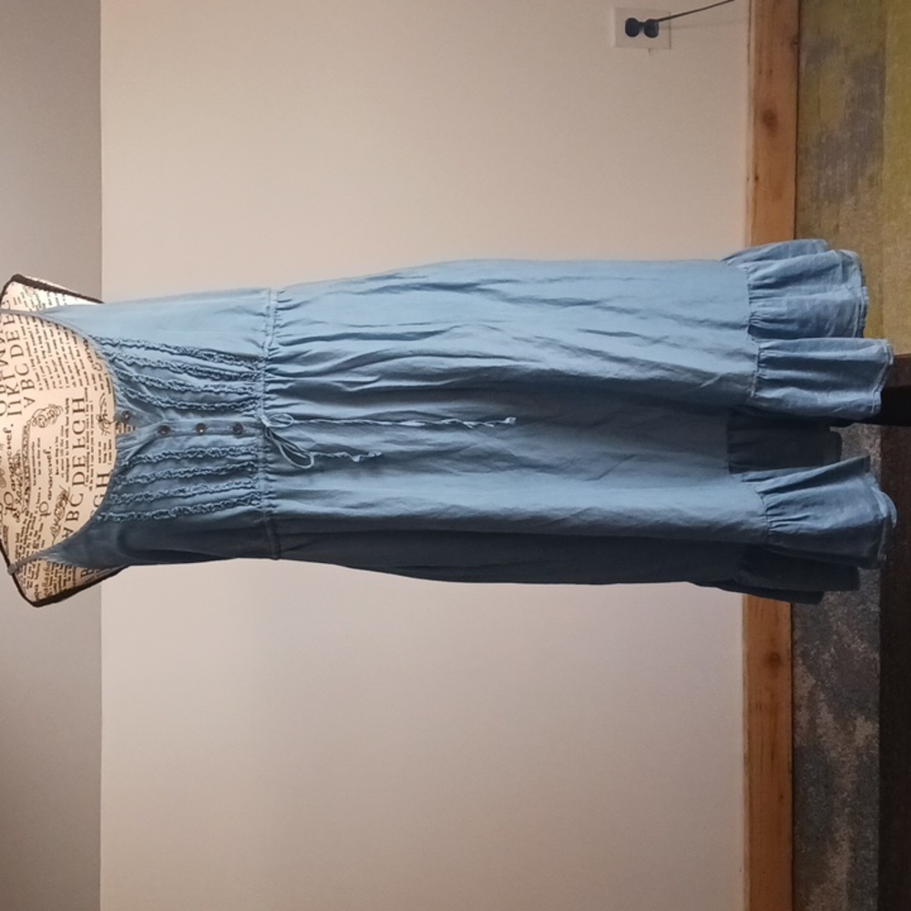 Tommy Bahama Blue Ruched Halter Sundress